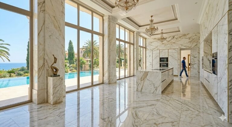 Marble floors